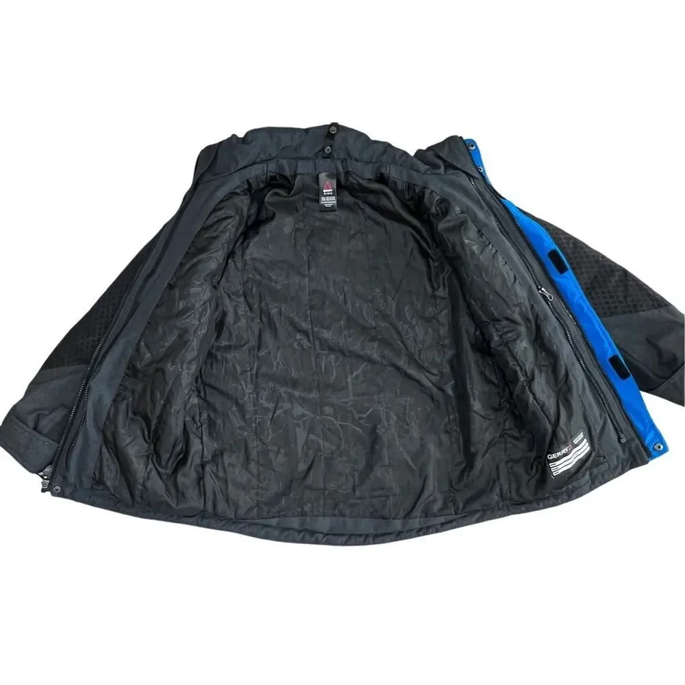 GERRY Black Zip Front Reflective All Weather Winter Coat MEDIUM Water‎ Resistant